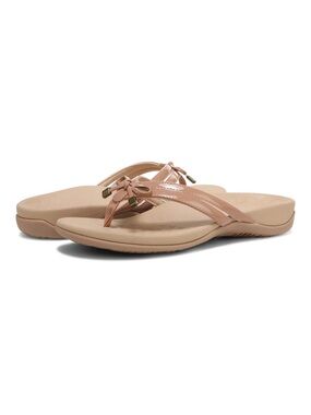 VIONIC BELLA X  FLIP FLOP SANDAL SIZE 11 WIDE NEUTRAL LIKE NEW BOW COMFORT